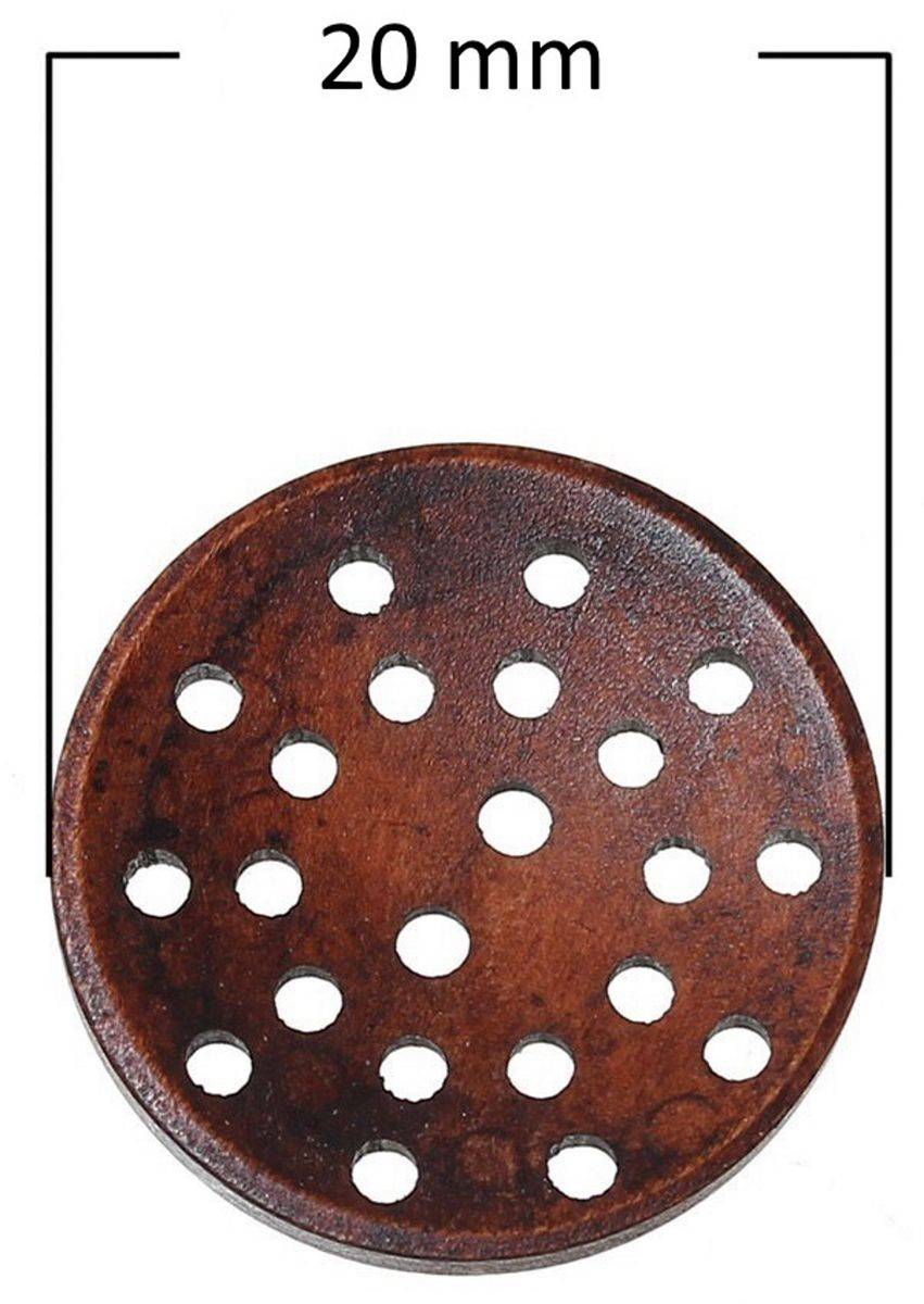 Sadingo Holzknöpfe Dunkelbraun - 50 Stk. - Ø 2 cm Saisonale Angebote