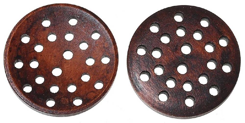 Sadingo Holzknöpfe Dunkelbraun - 50 Stk. - Ø 2 cm Saisonale Angebote
