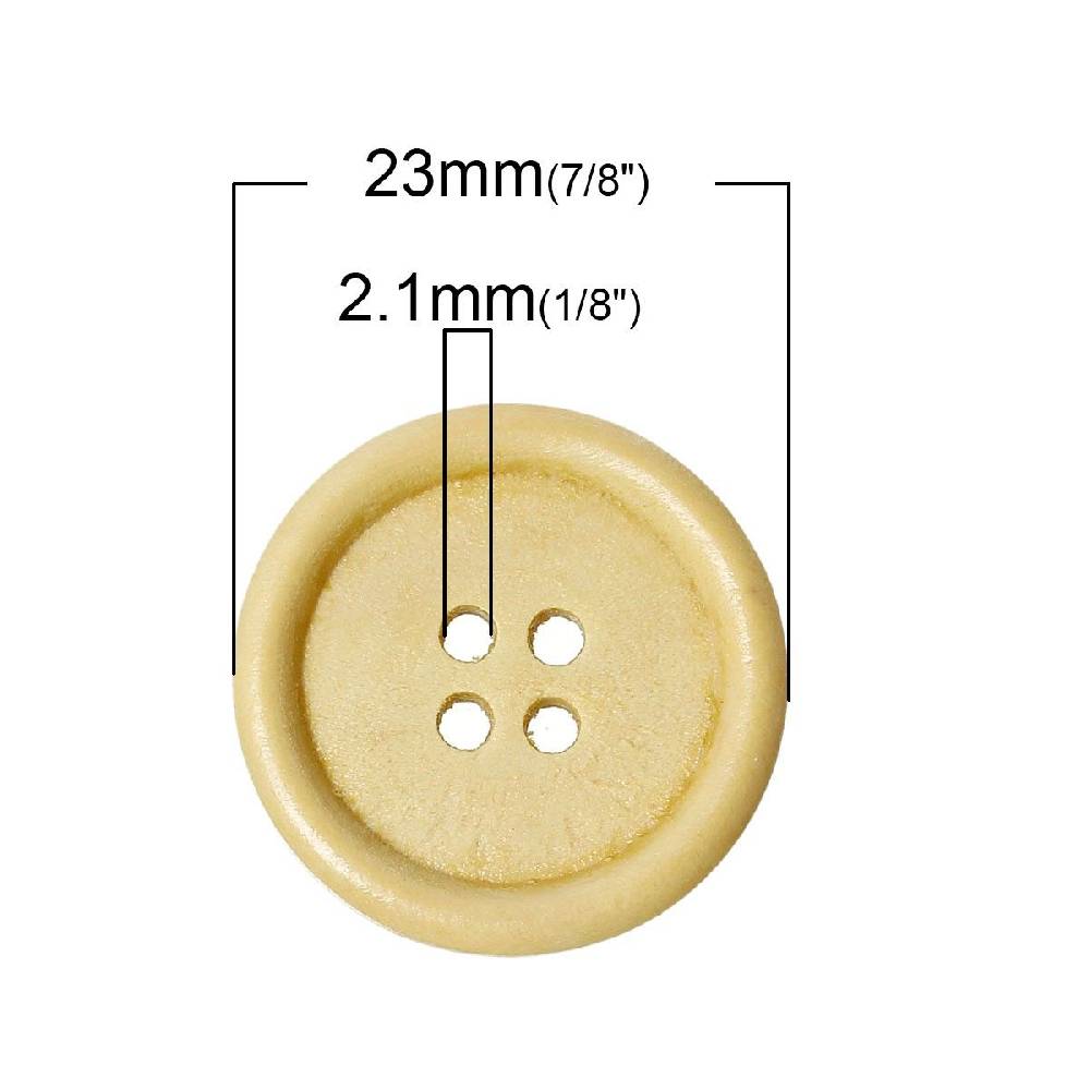Sadingo Holzknöpfe / 50 Stk. / Ø 2,3 cm Tiefpreis