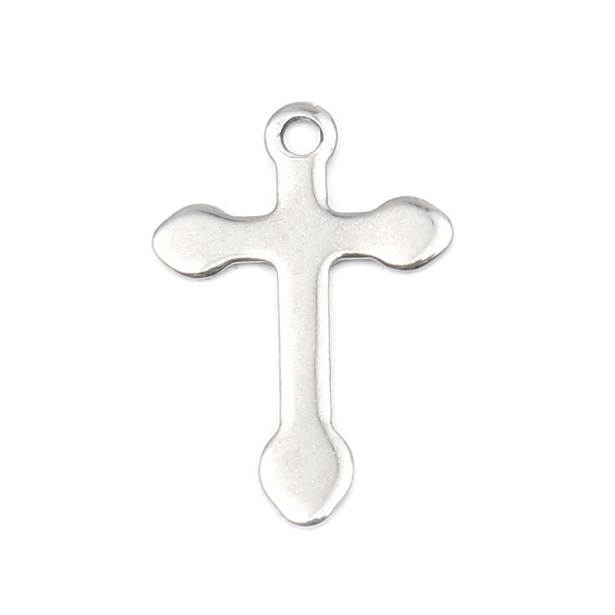 Sadingo Kreuz Anhänger Silber 10 Stück 12x18mm, Bastelbedarf Super Rabatt