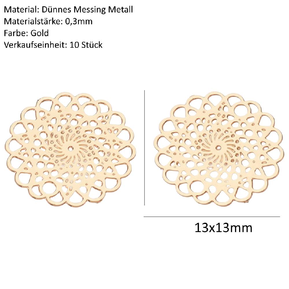 Sadingo Schmuckverbinder Blume des Lebens | 10 Stück, 13mm 2025