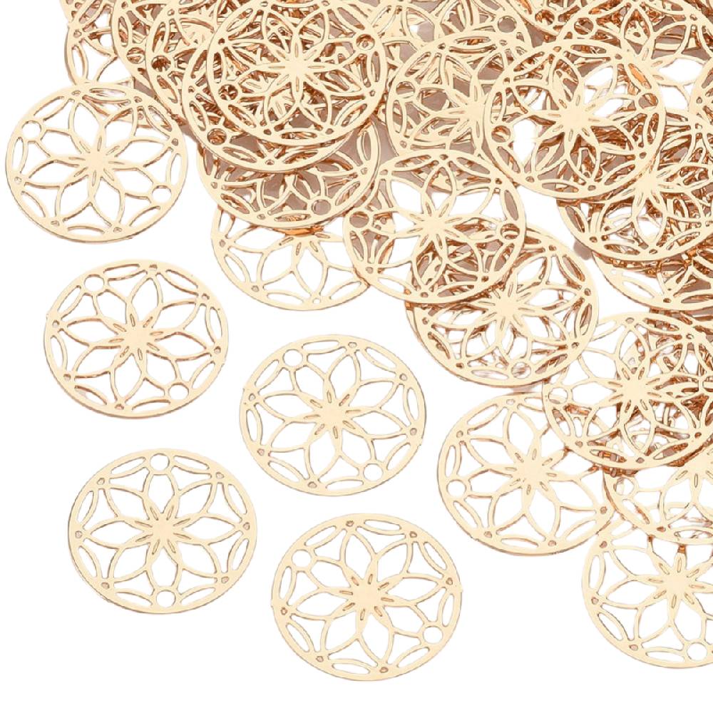 Sadingo Schmuckverbinder | 10 Stück, 13mm, Anhänger Blume des Lebens Online