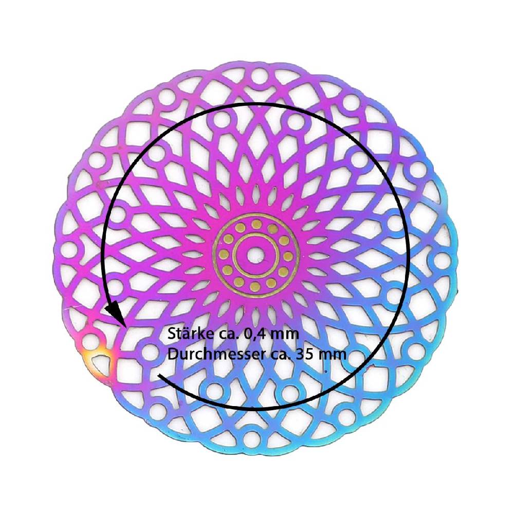 Sadingo Schmuckverbinder Mandala | 10 Stück, 31x30mm Outlet