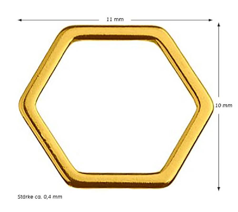 Sadingo Schmuckverbinder Sechseck | 1 Stück, 10x11 mm Blitzverkäufe