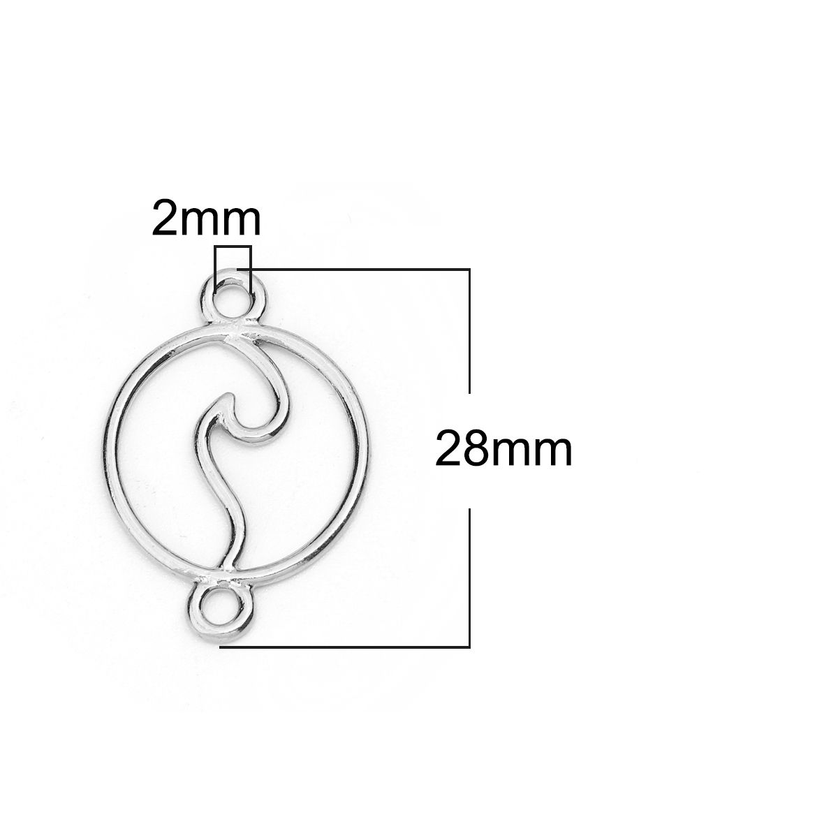 Sadingo Schmuckverbinder Welle | 10 Stkück, 28x20 mm Limitierter Zeitrabatt