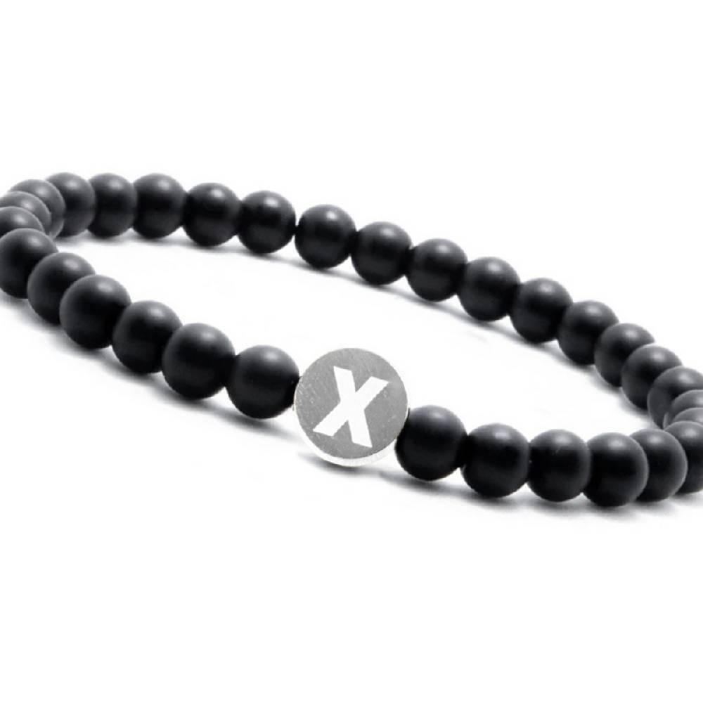 Sadingo Partnerarmband-Set aus schwarzen Natursteinperlen Rabatt