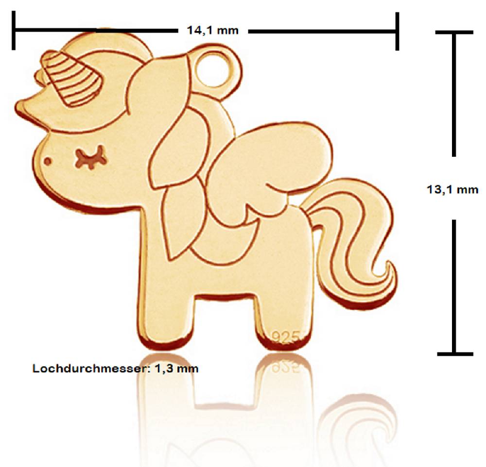 Sadingo Schulkindarmband mit 925er Einhorn Anhänger Begrenztes Angebot
