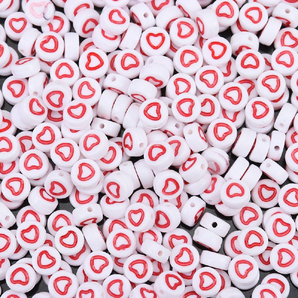 Sadingo Acrylperlen Herz | 500 Stück, 7mm Saisonschlussverkauf