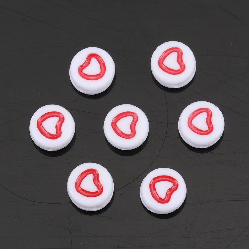 Sadingo Acrylperlen Herz | 500 Stück, 7mm Saisonschlussverkauf