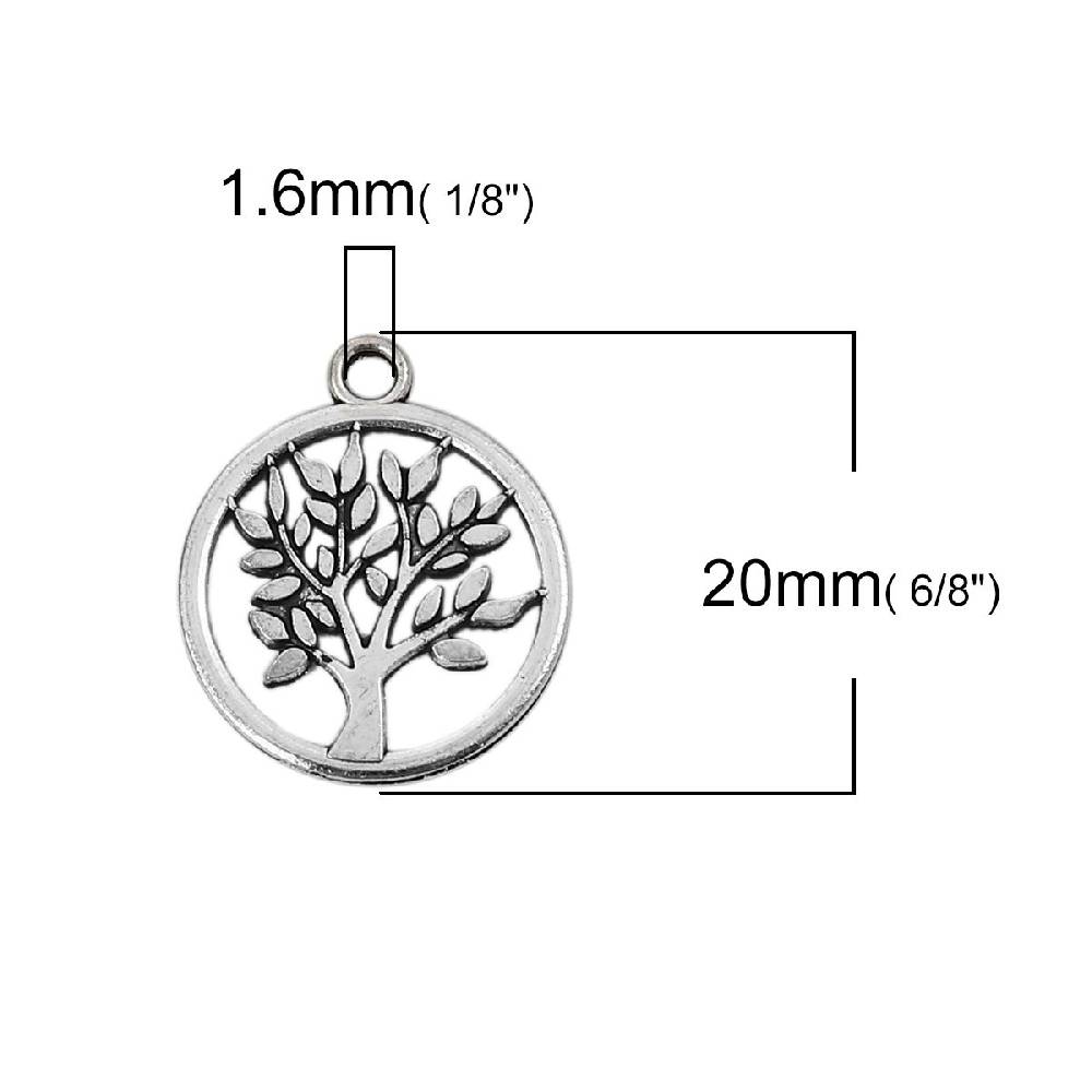 Sadingo Schmuckanhänger Lebensbaum - 10 Stück - 20 x 17 mm Online Outlet