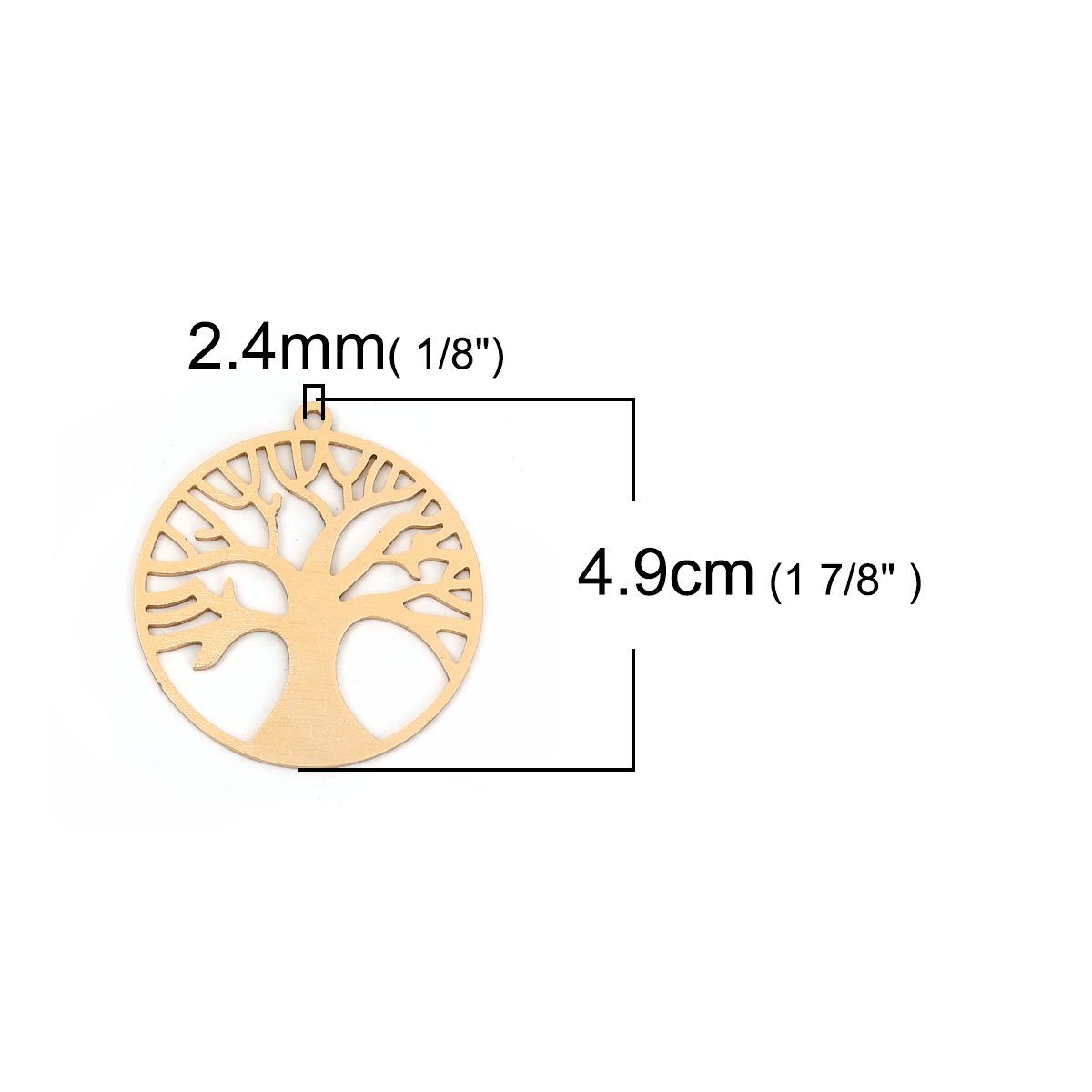 Sadingo 1 Metallanhänger Lebensbaum - 49 x 45 mm - Gold Neuheiten