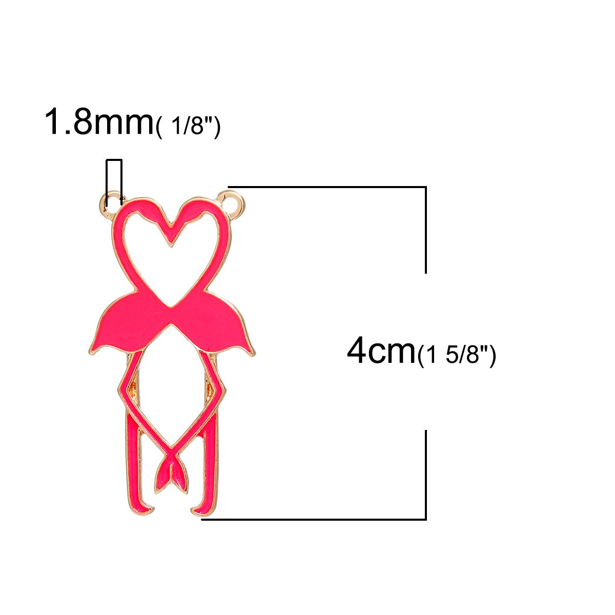 Sadingo Schmuckverbinder Flamingo - 3 Stk. - Neon-Pink Bis zu 60% Rabatt