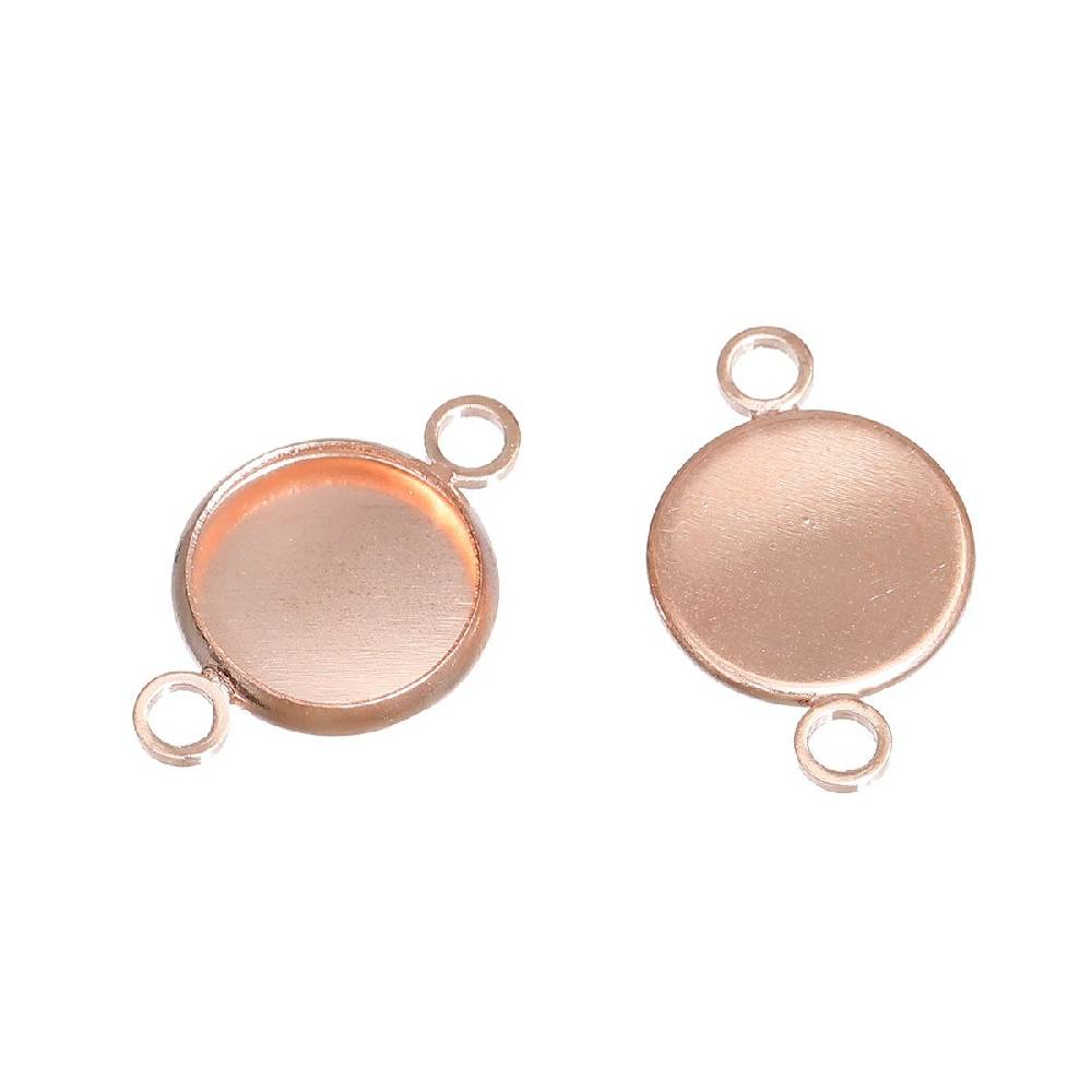 Sadingo Schmuckverbinder Fassung für 10 mm Cabochons | 10 Stkück, 19x12 mm Vierteljährliche Förderung