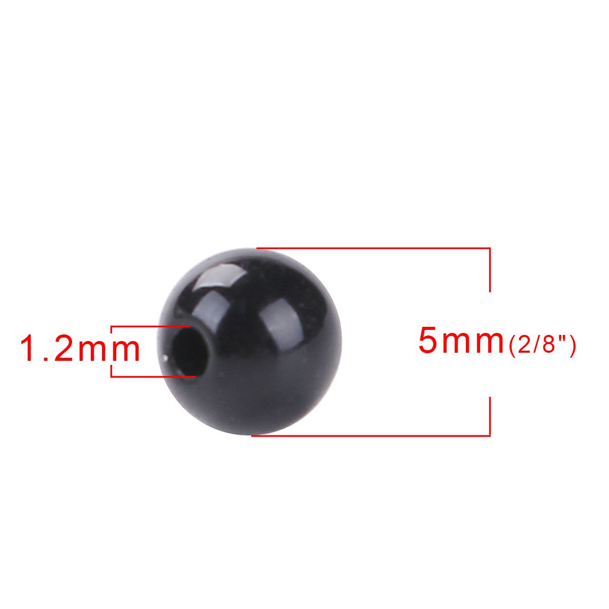 Sadingo Acrylperlen schwarz poliert | 500 Stk., 5 mm Black Friday
