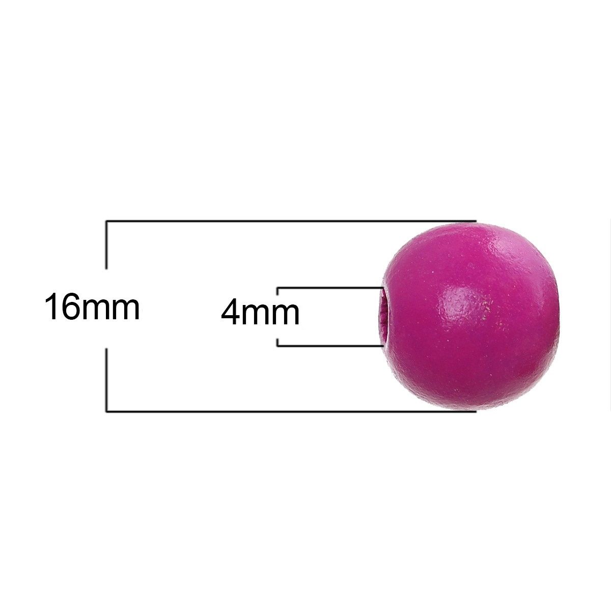Sadingo Holzperlen bunt | 100 Stk. 16mm Jubiläumsangebot