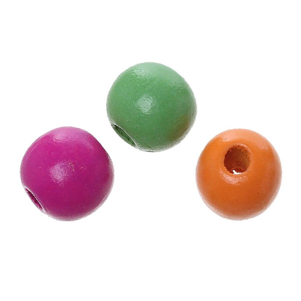 Sadingo Holzperlen bunt | 100 Stk. 16mm Jubiläumsangebot