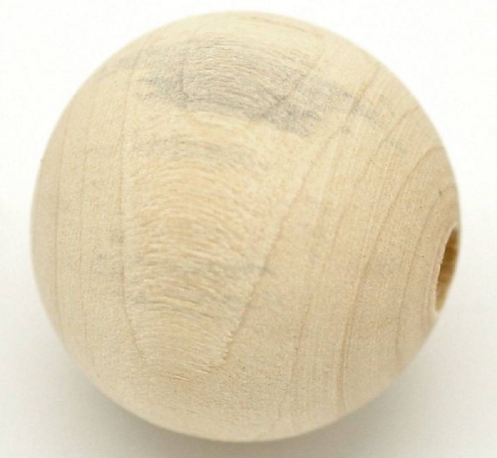 Sadingo Holzperlen natur, 30 Stk. - Ø 2,5 cm Top Angebot
