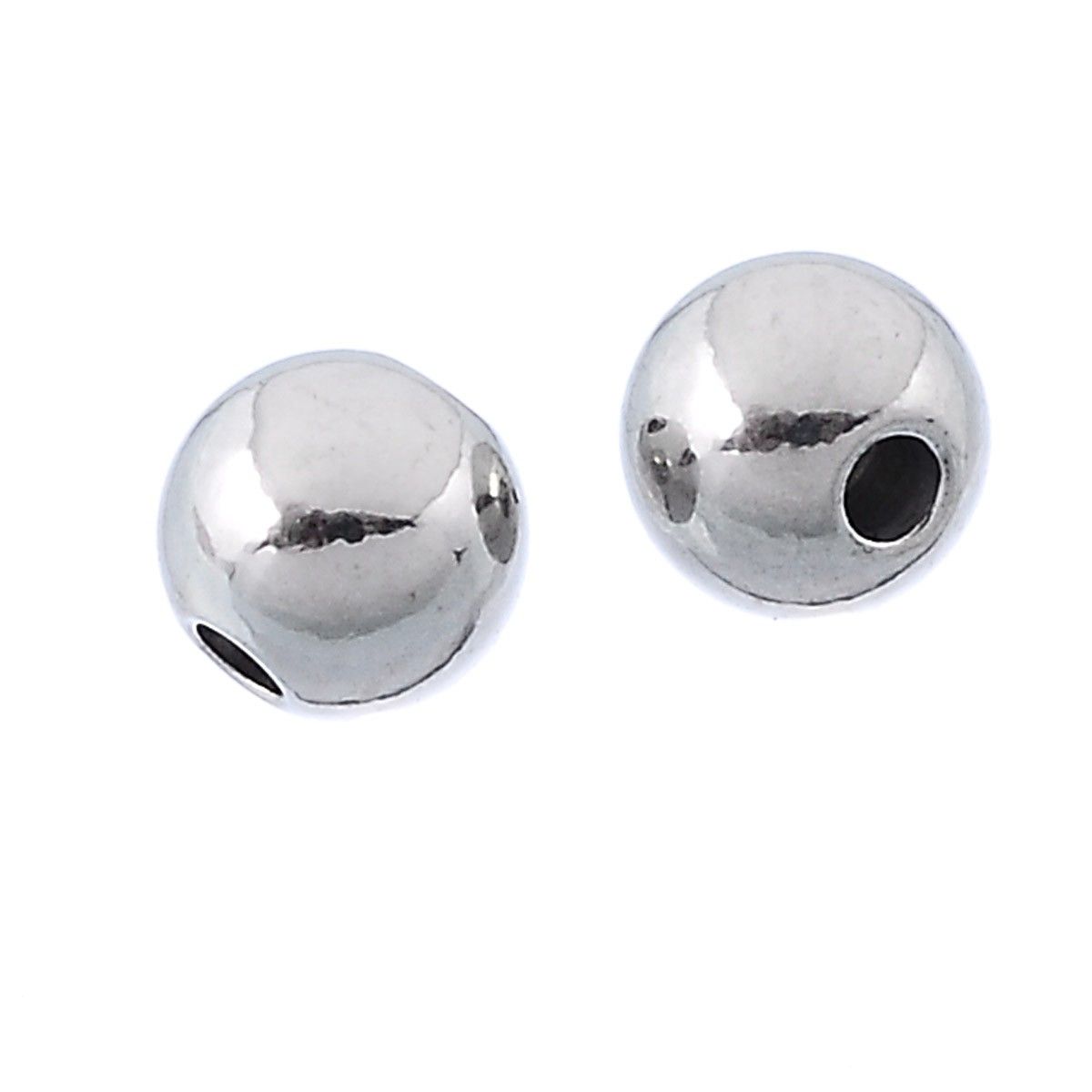 Sadingo Metallperlen in Silber | 4 mm, 50 Stück Neueste Mode