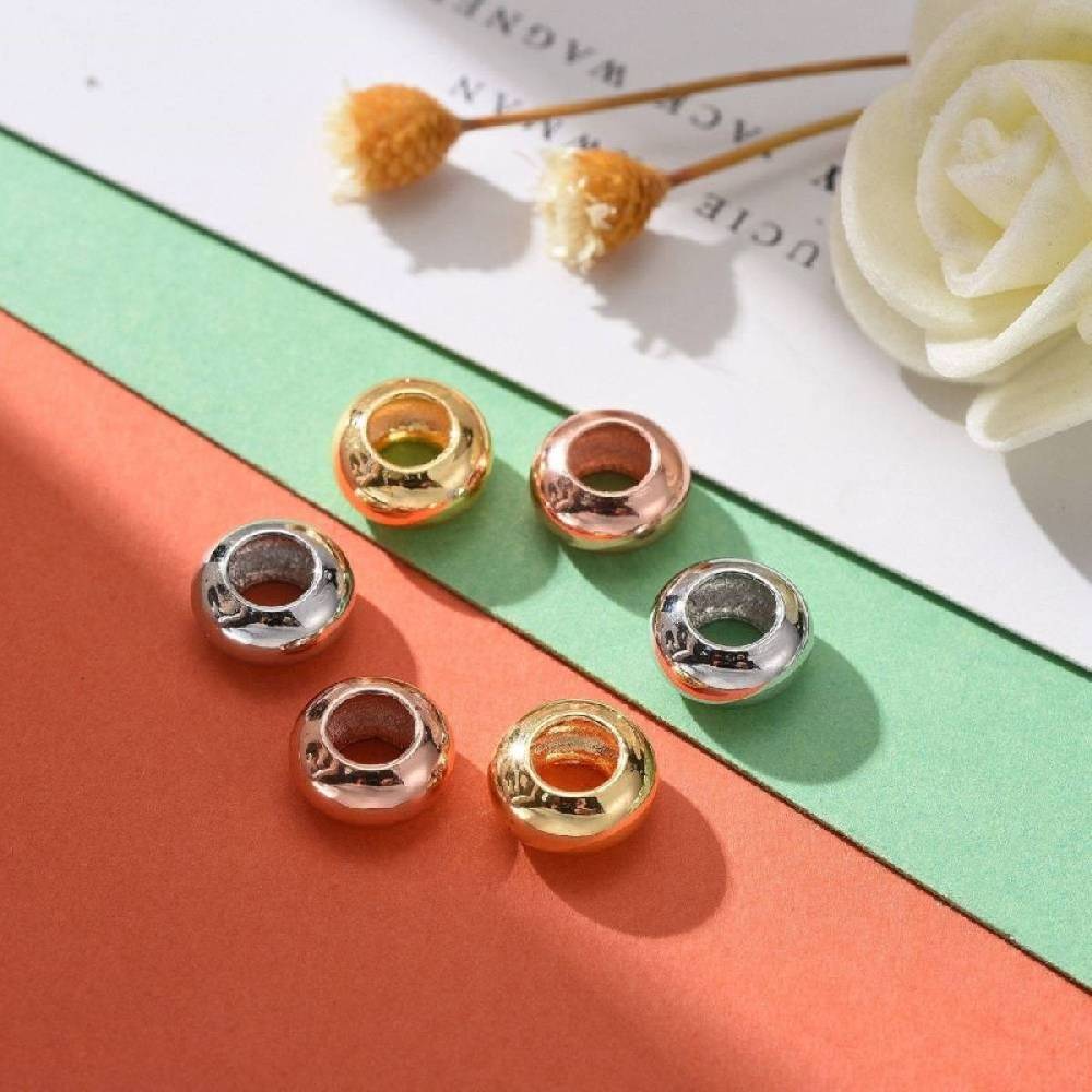 Sadingo Metallperlen Set, 30 Perlen, 3 Farben - Silber, Gold, Rosegold Zeitlich begrenztes Angebot