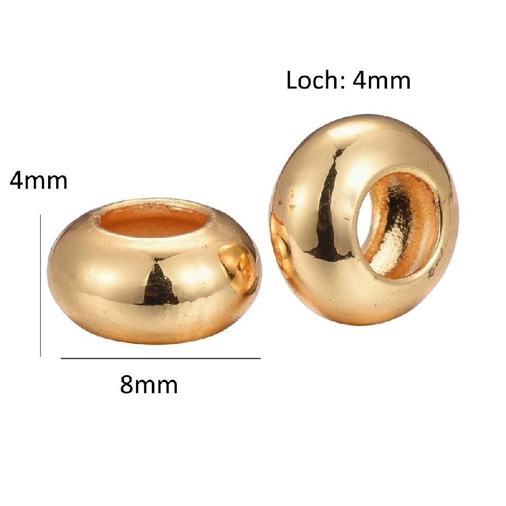Sadingo Metallperlen Set, 30 Perlen, 3 Farben - Silber, Gold, Rosegold Zeitlich begrenztes Angebot
