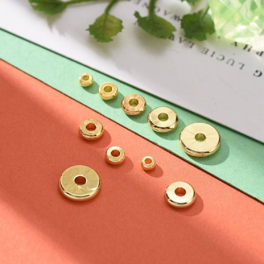Sadingo Metallperlen Set | 1 Box, 75 Perlen, Gold, vers. Durchmesser Exklusive Angebote