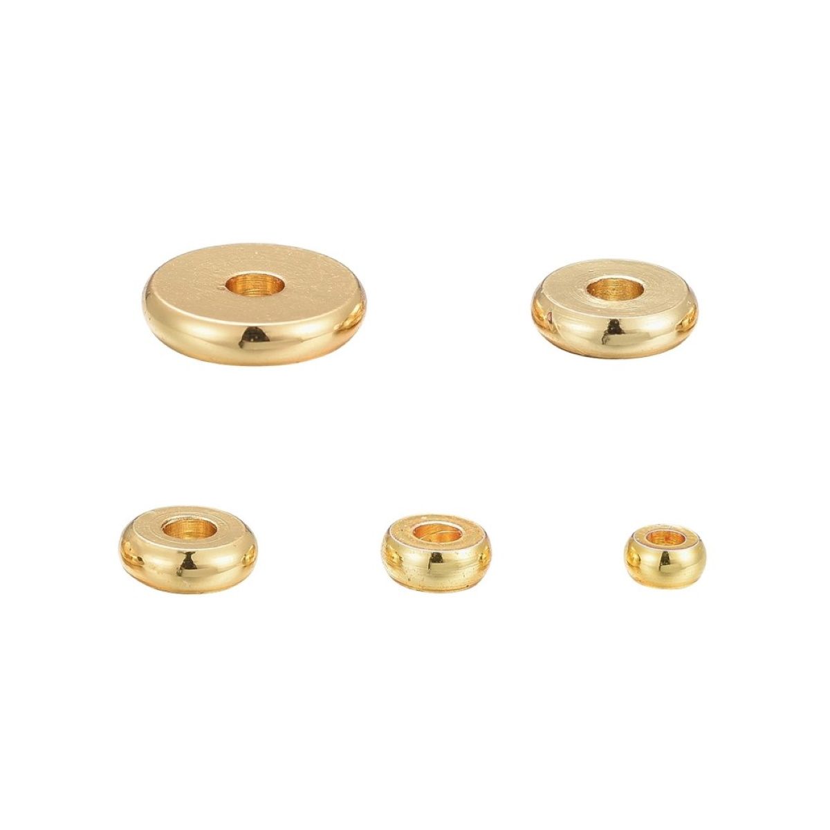 Sadingo Metallperlen Set | 1 Box, 75 Perlen, Gold, vers. Durchmesser Exklusive Angebote