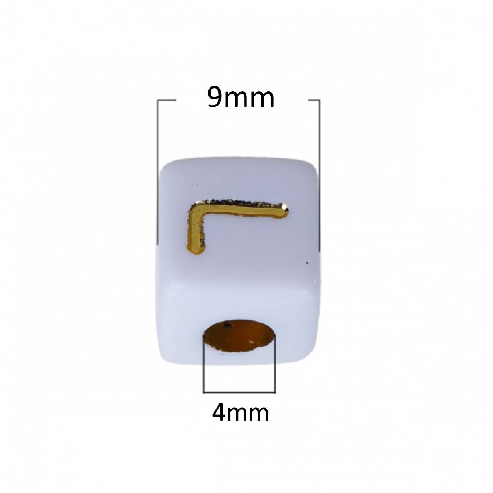 Sadingo Buchstabenperlen Mix Gold, 9mm 100Stück Große Rabatte