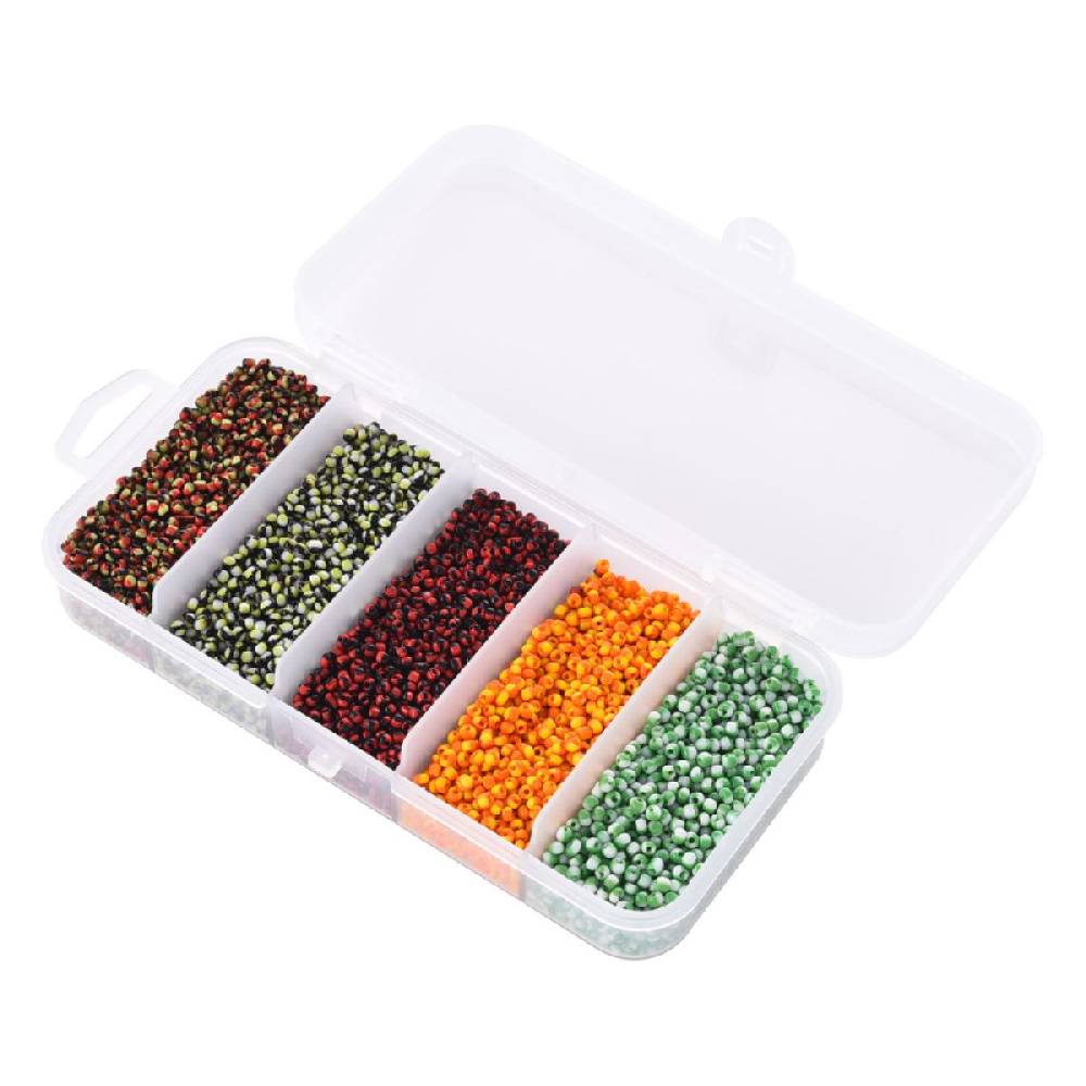 Sadingo Rocaillesperlen | 5 Farben je 16 Gramm, 1-1,5 mm Neuheiten