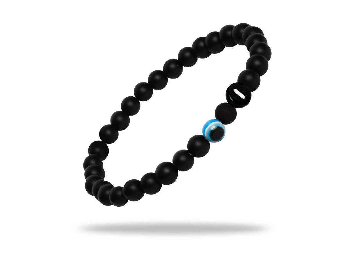 Sadingo Partnerarmband Set "MEADOW" aus schwarzen Achatperlen Sonderangebot der Fabrik