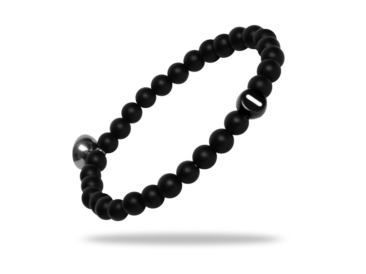 Sadingo Partnerarmband Set "ROCK" aus schwarzen Natursteinperlen Bis zu 55% Rabatt