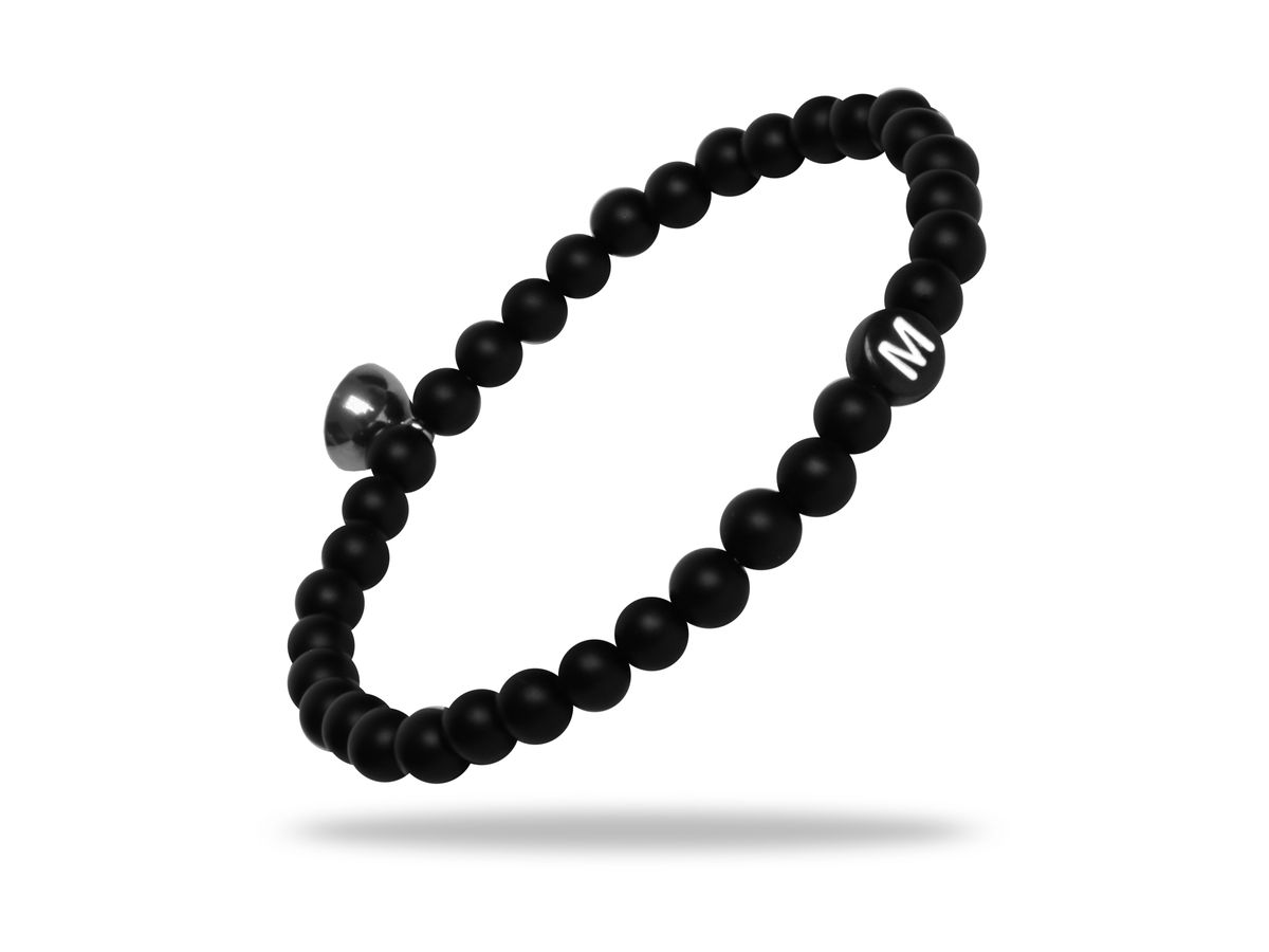 Sadingo Partnerarmband Set "ROCK" aus schwarzen Natursteinperlen Bis zu 55% Rabatt