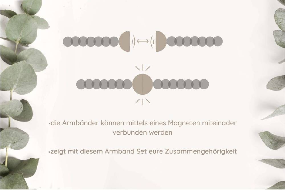 Sadingo Partnerarmband Set "ROCK" aus schwarzen Natursteinperlen Bis zu 55% Rabatt