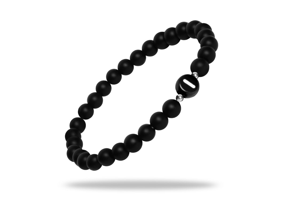 Sadingo Partnerarmband Set "STAR" aus schwarzen Natursteinperlen Discount Store für neue Produkte