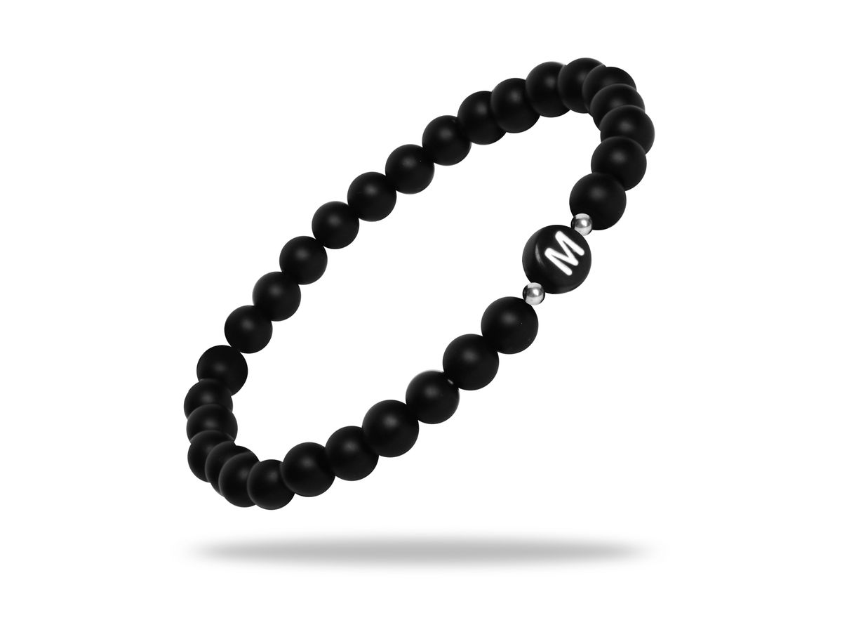 Sadingo Partnerarmband Set "STAR" aus schwarzen Natursteinperlen Discount Store für neue Produkte