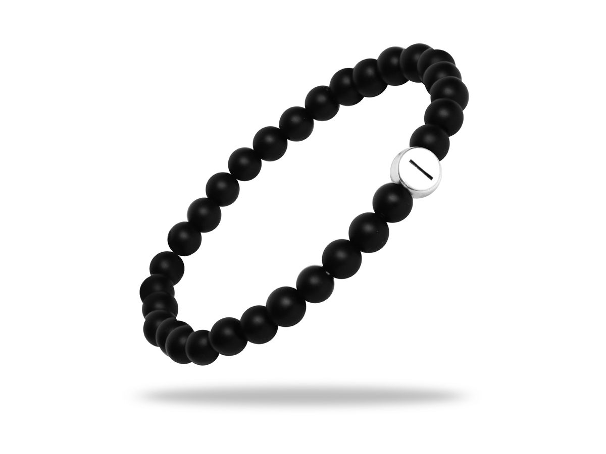Sadingo Partnerarmband Set "MOON" aus schwarzen Natursteinperlen Riesige Rabatte