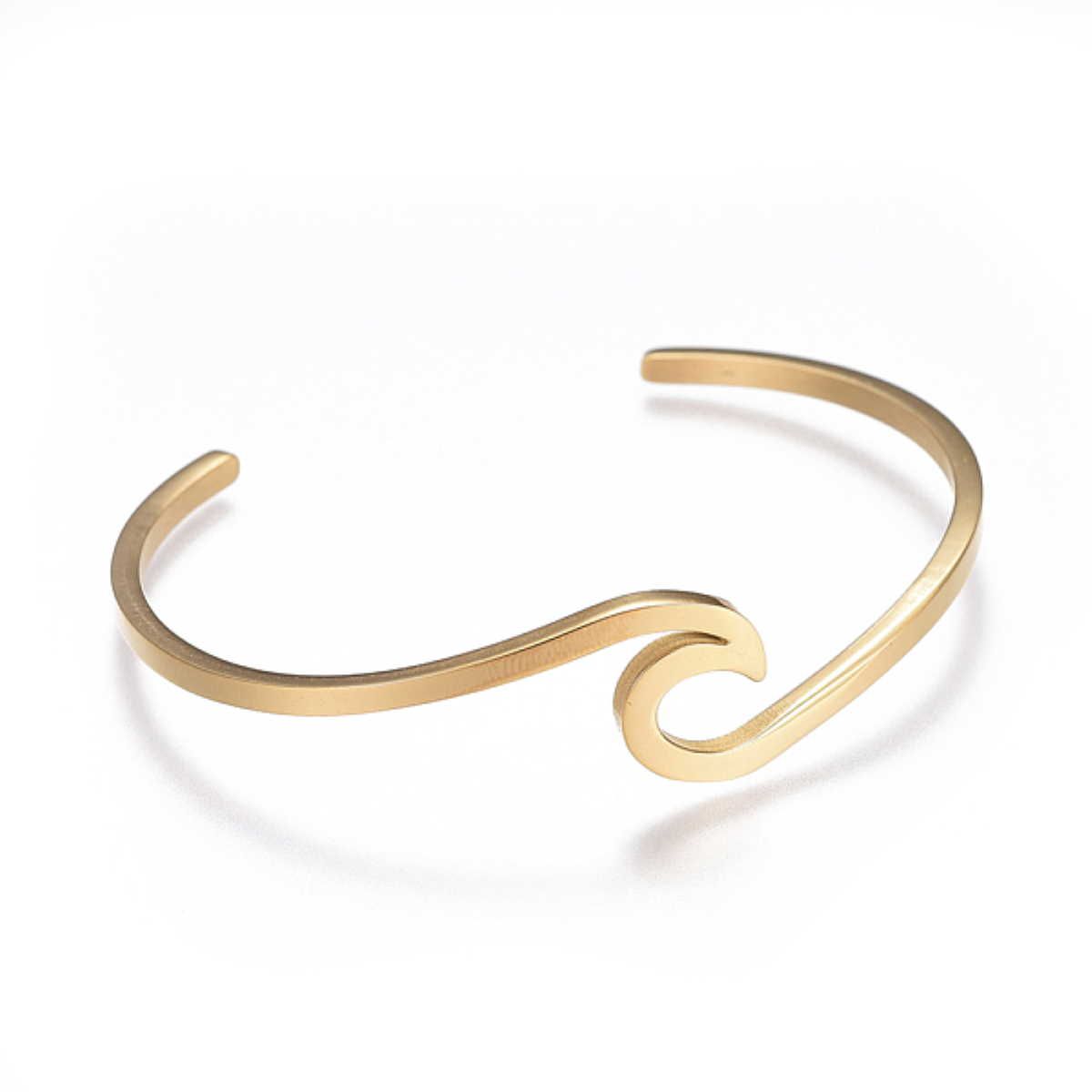 Sadingo Armreif Wave Edelstahl, Farbe wählbar Kostenloser Versand international