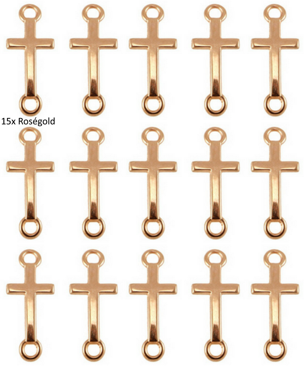 Sadingo Schmuckverbinder Kreuz | 14 x 8 mm 50% Rabatt für begrenzte Zeit