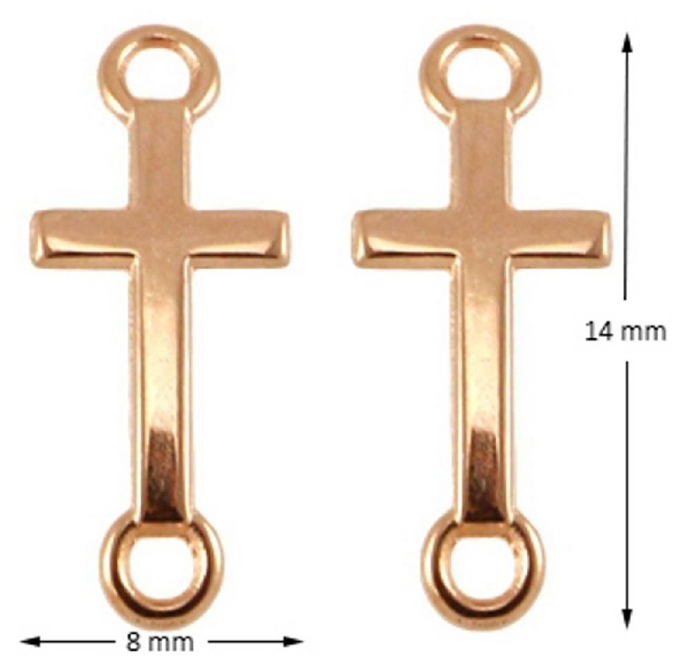 Sadingo Schmuckverbinder Kreuz | 14 x 8 mm 50% Rabatt für begrenzte Zeit