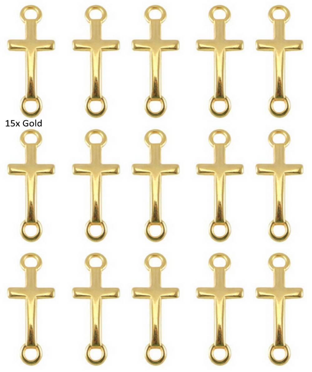 Sadingo Schmuckverbinder Kreuz | 14 x 8 mm 50% Rabatt für begrenzte Zeit