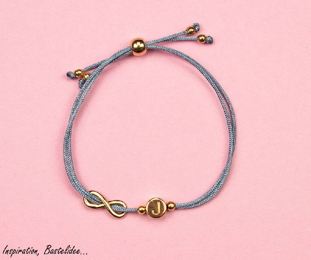 Sadingo Buchstabenperlen rosegold, DQ Metall, 7 mm rund Günstiger Verkauf