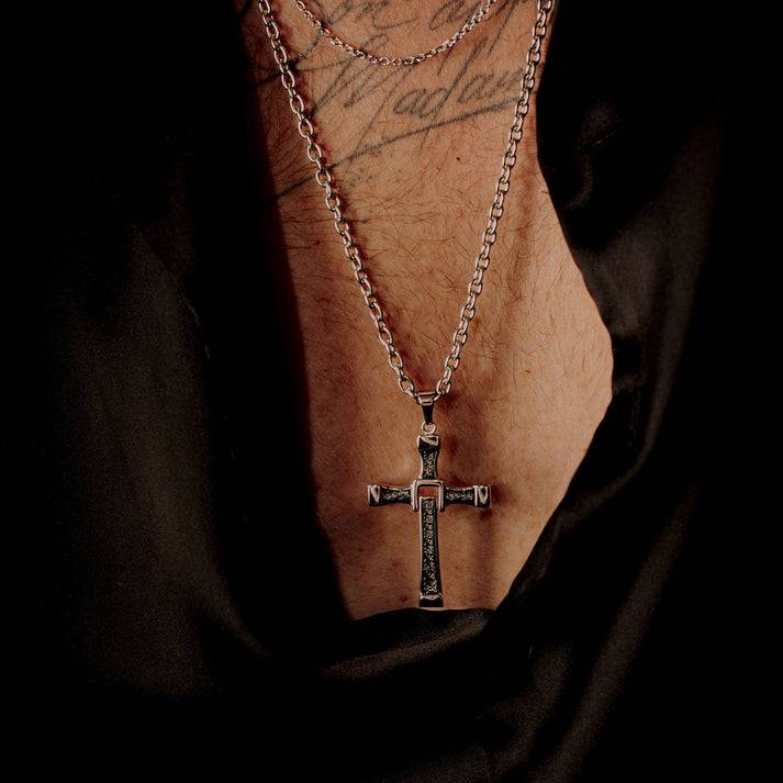 Save Brave Ankerkette Davis mit Anhänger Kreuz Preisnachlass