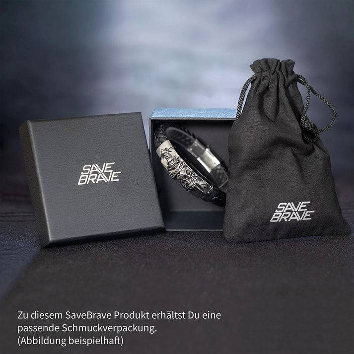 Save Brave Halskette mit Anhänger Flügel & Kreuz Gold Weihnachtsangebot