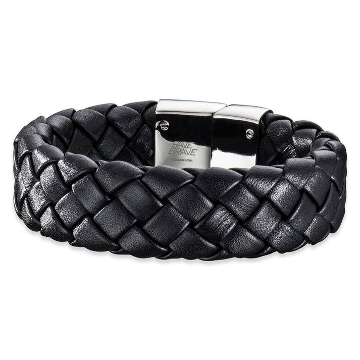 Save Brave Geflochtenes Lederarmband Kilo - braun & schwarz Valentinstagsangebot