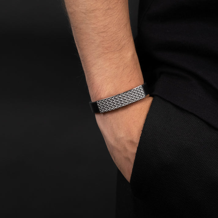 Save Brave Armband Weave mit glänzendem Webmuster Exklusive Angebote