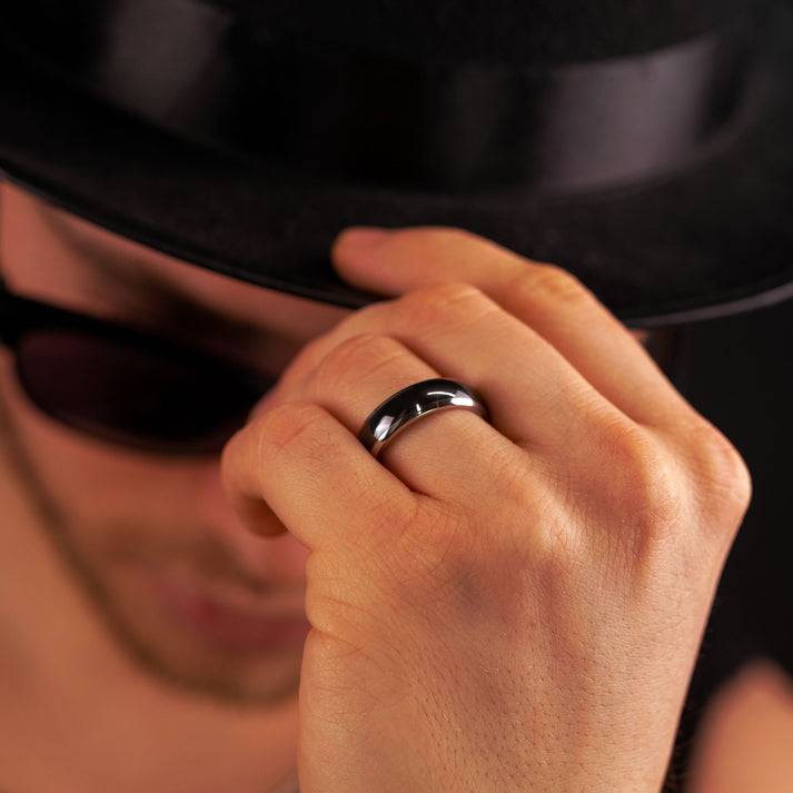 Save Brave Partnerring Romeo für Herren - Edelstahl & Keramik Clearance-Verkauf
