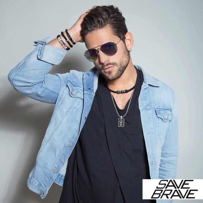 Save Brave Perlenarmband Russell mit Carbon & Edelstahl Online