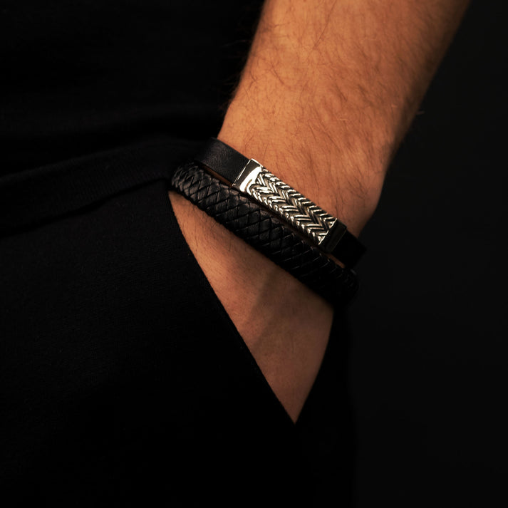 Save Brave Lederarmband Ian mit Edelstahl Hotsell