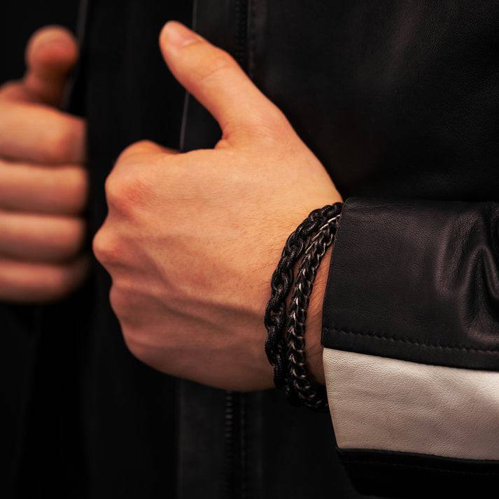 Save Brave Gliederarmband Justin aus Edelstahl Sonderangebot