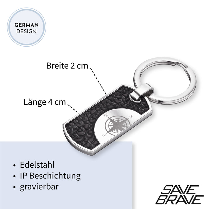 Save Brave Schlüsselanhänger aus Edelstahl Rabatt