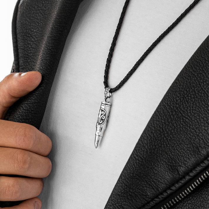 Save Brave Halskette aus veganem Leder mit Verlängerung - Schwarz Heißer Verkauf